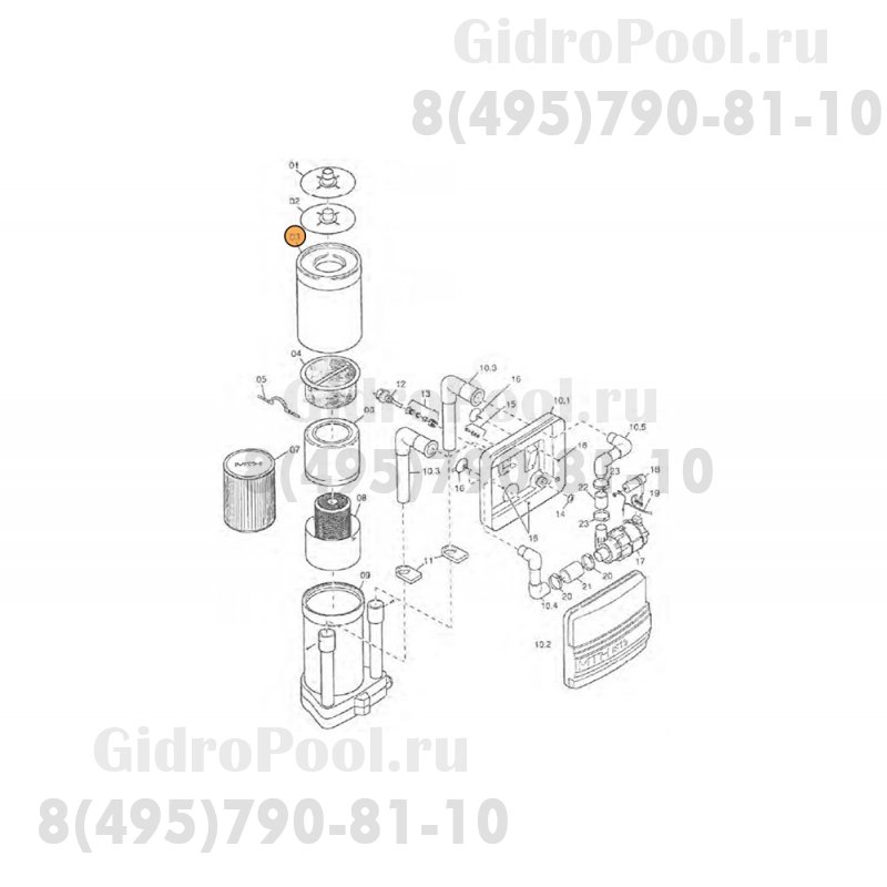 Водосборник скиммера навесного MTH