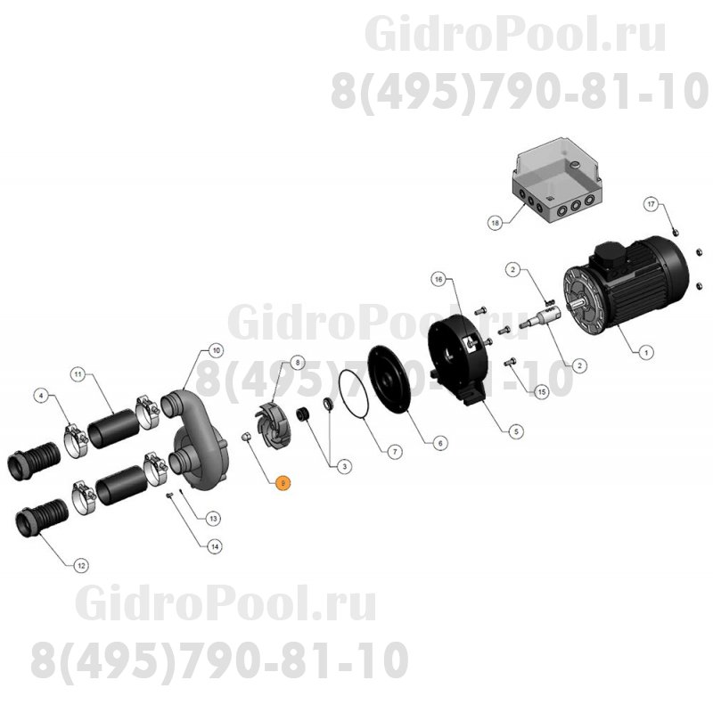 Гайка нерж. крыльчатки насоса противотоков JET-SWIM Pahlen (19932030)