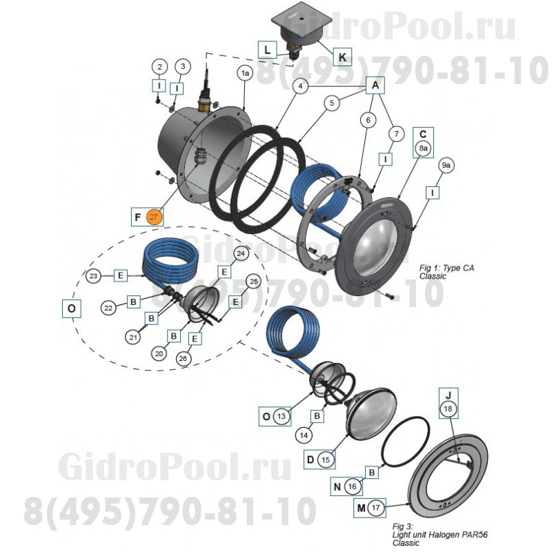 Муфта М20x15 для герметизации кабеля прожектора Pahlen 122727/633309