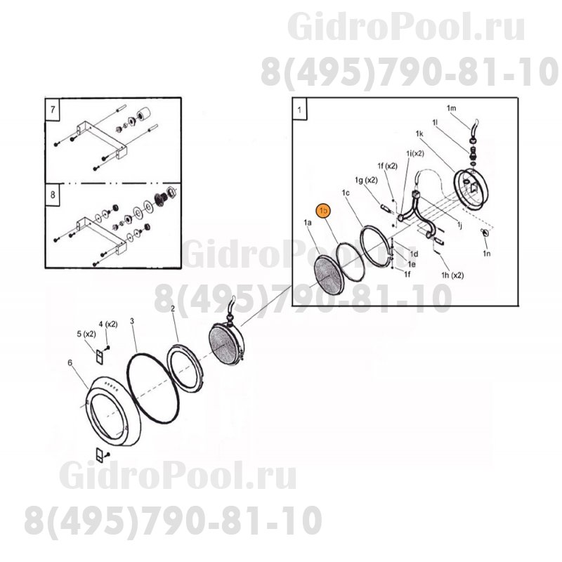 Прокладка-кольцо резиновое крышки контактов лампы и стекла для накладного прож. Pahlen 122629/633355