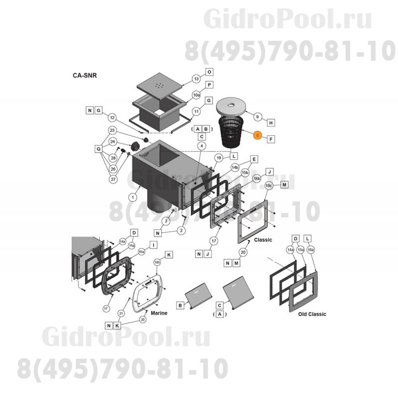Фильтр грубой очистки к скиммеру из нерж. стали Pahlen (51245/631010)