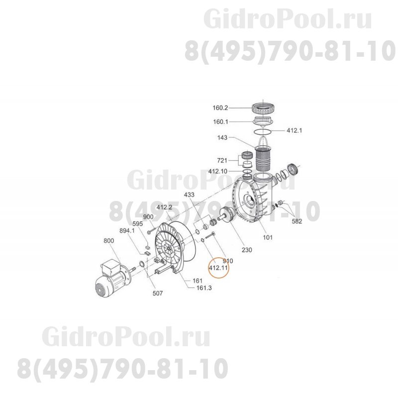 Прокладка-кольцо винта крепления эл.двиг. к фланцу насоса Badu MAGIC 8 Speck (2920.141.261)