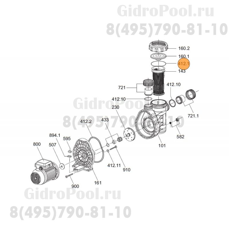 Прокладка-кольцо крышки префильтра насоса Aqua Plus Aquatechnix/Badu Magic (2921.641.210)