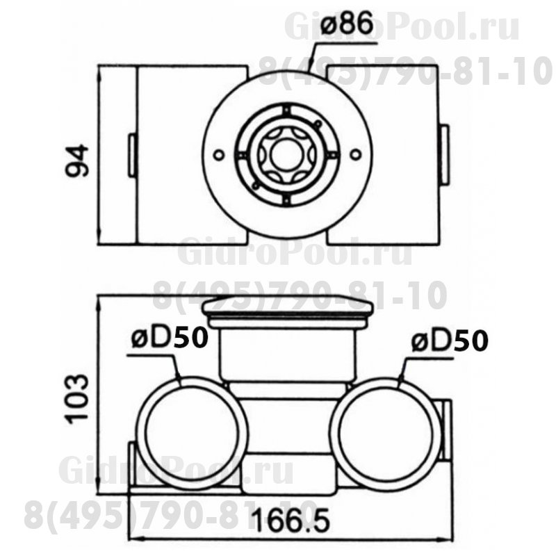 Форсунка гидромассажа (универсал) SP-4426B