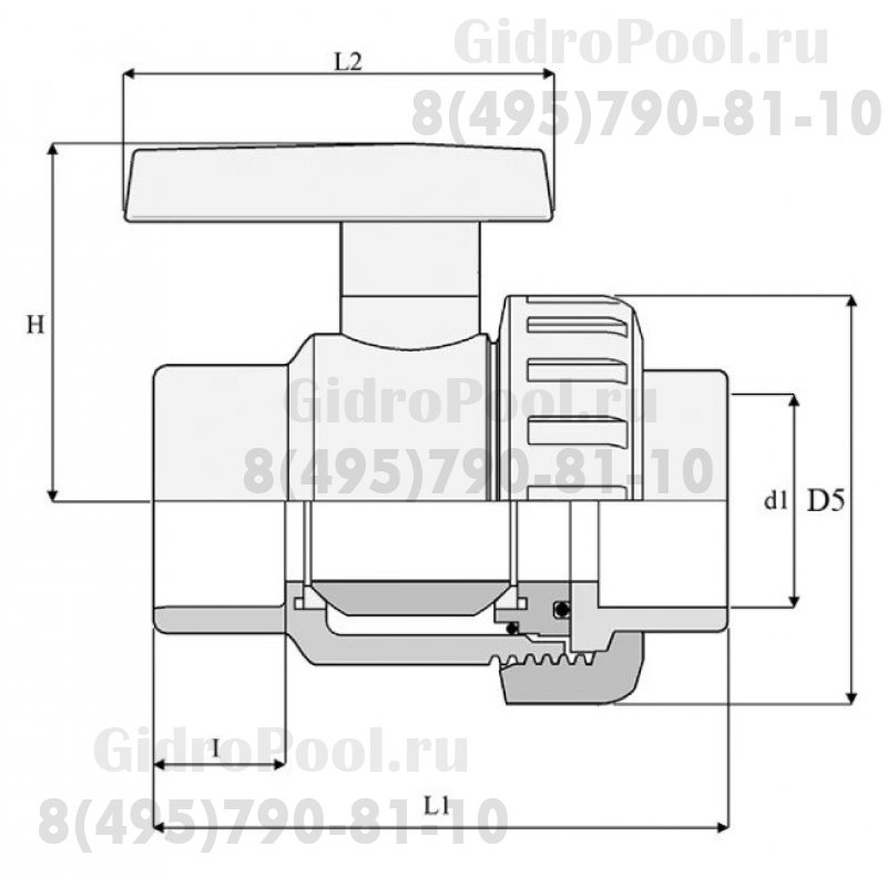 Шаровый кран ПВХ 