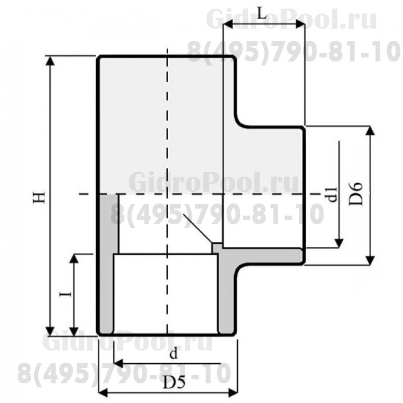 Тройник 90 ПВХ 1,0 МПа d _125мм