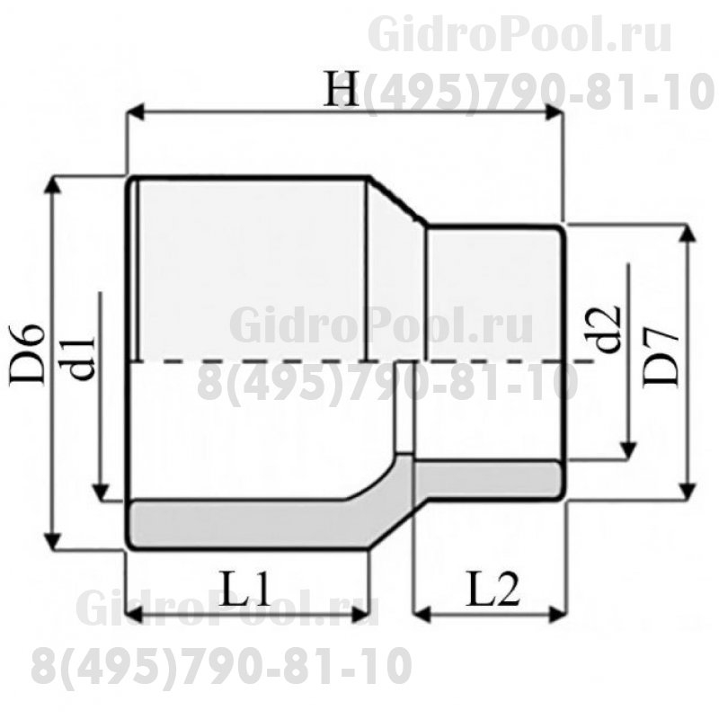 Конич. переход ПВХ 1,0 МПа d_160х110