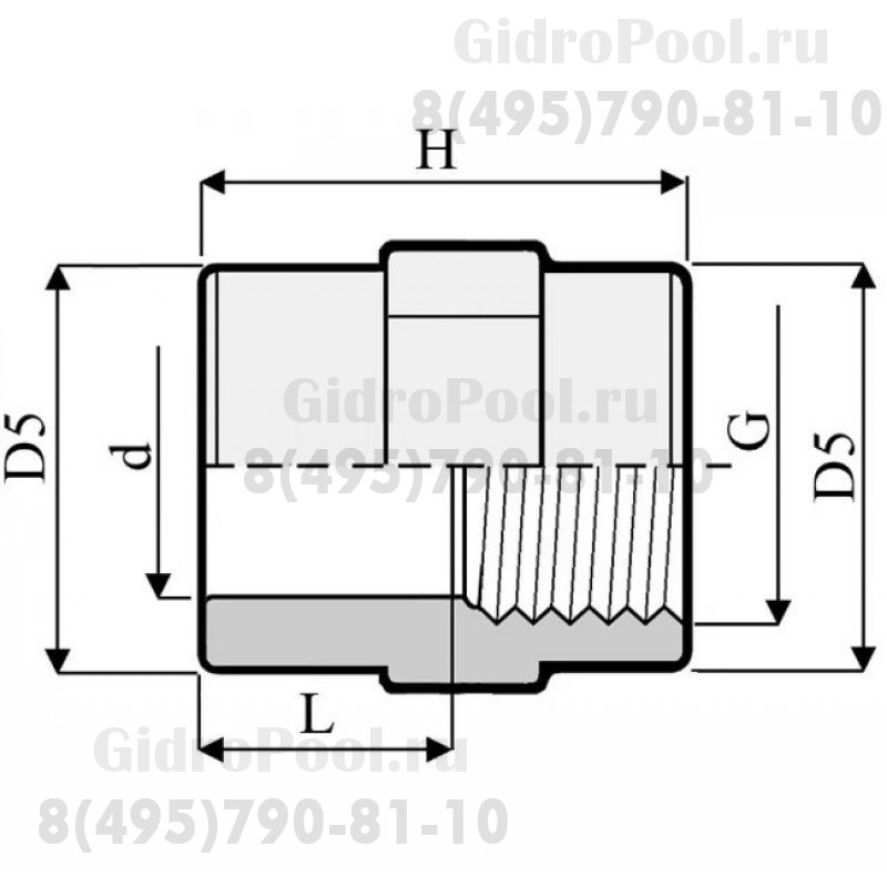 Переход ПВХ с ВР 1,0 МПа d_ 90х3