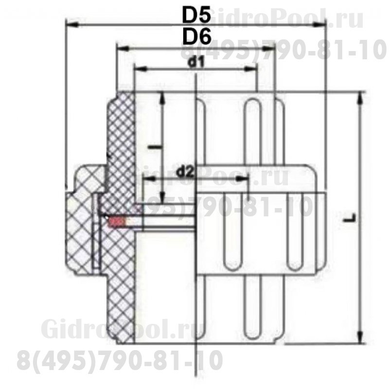 Муфта разъемная ПВХ 1,0 МПа d_ 50