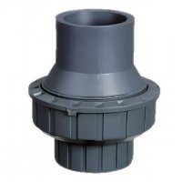 Обрат.клапан 1-муфтовый подпружиненный ПВХ 1,0 МПа d_32