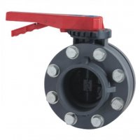 Дроссельная заслонка с комплектом фланцев ПВХ 1,0 МПа d_110