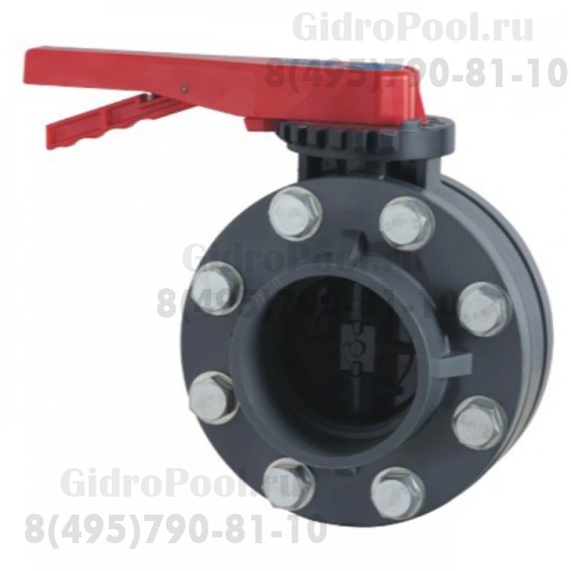 Дроссельная заслонка с комплектом фланцев ПВХ 1,0 МПа d_160