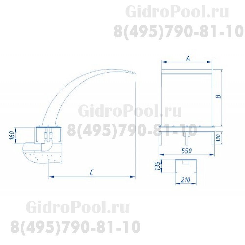 Водопад ЮКОН 700 мм