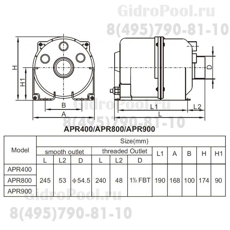 Компрессор низкого давления (0,7 кВт, 220В) Mayer Schwimmbad LX APR800-V2