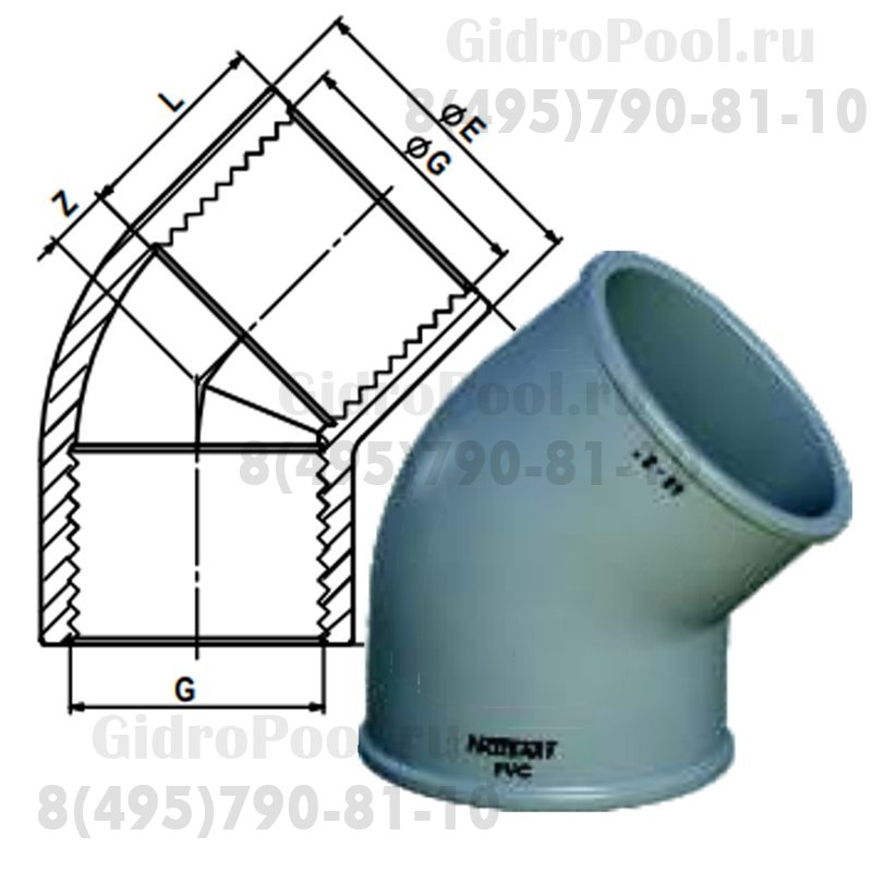 Полуотвод Nozbart F45-022  