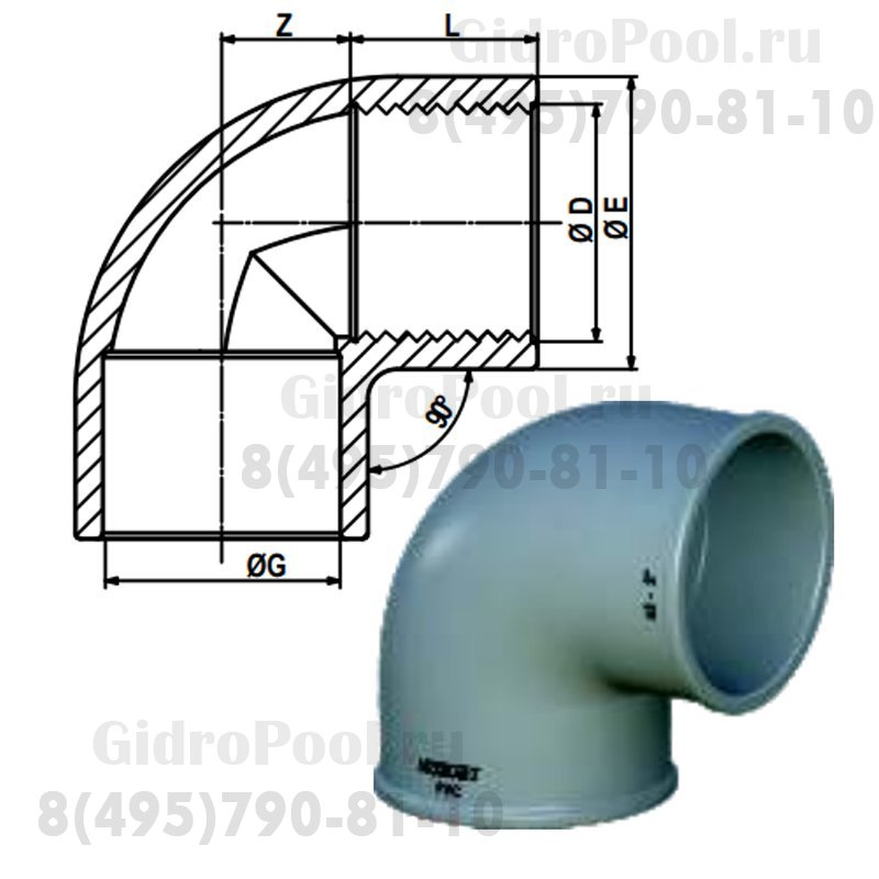 Отвод Nozbart F90-021  20мм