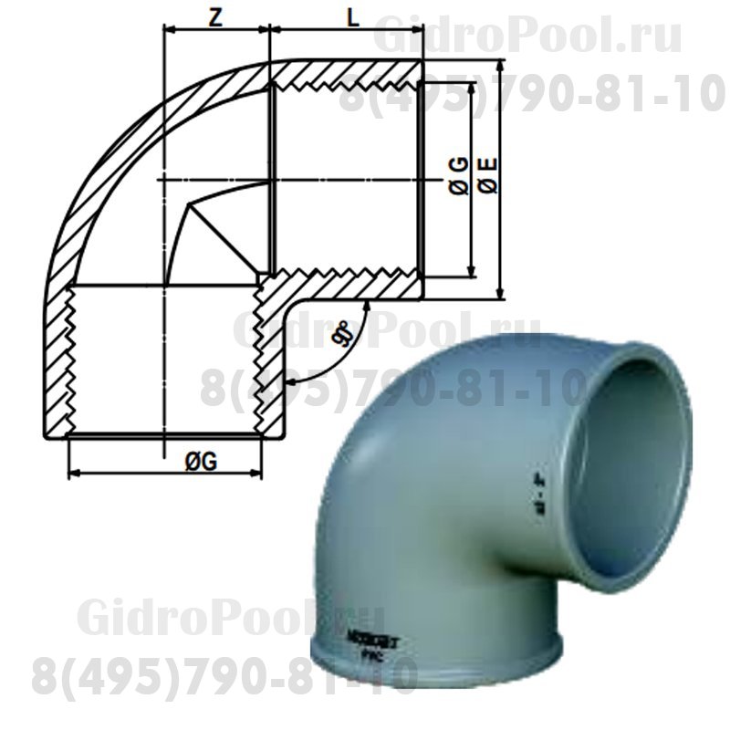 Отвод Nozbart F90-022  