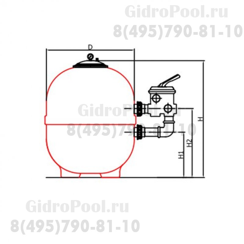 Песочный фильтр Nozbart FLO-050 10м<sup>3</sup>/час