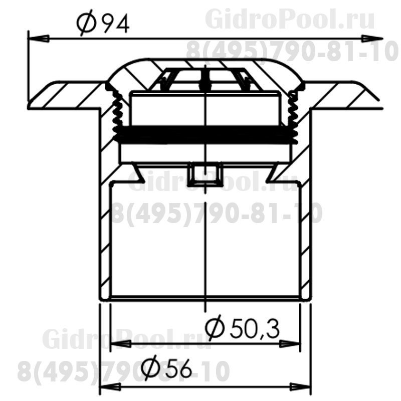 Форсунка впусковая  Nozbart NOZ-106(бетон)