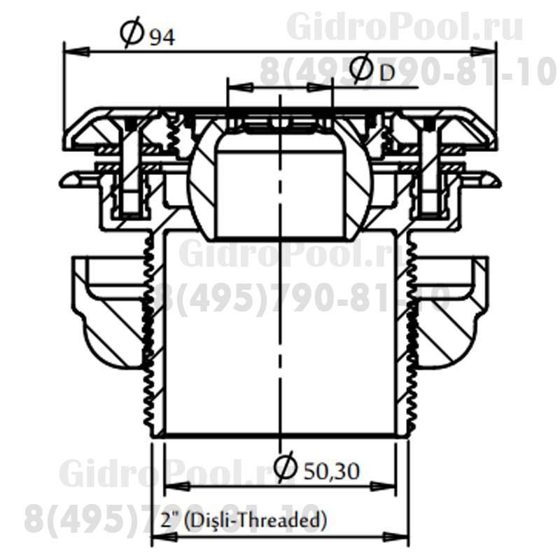 Форсунка впусковая  Nozbart NOZ-701 Ø17,5 (панельный)