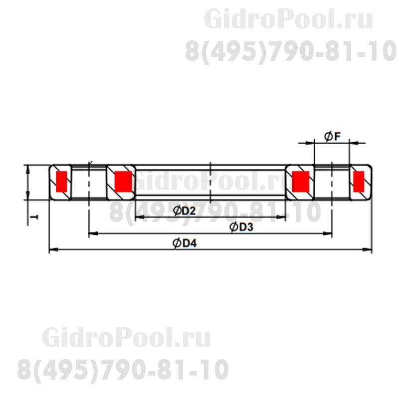 Фланец со стальным сердечником Nozbart PEFL-020  20мм