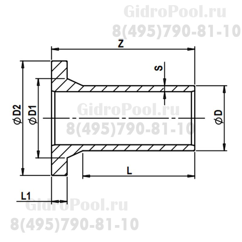 Фланец резьбовой адаптер Nozbart PEKL-063  63мм