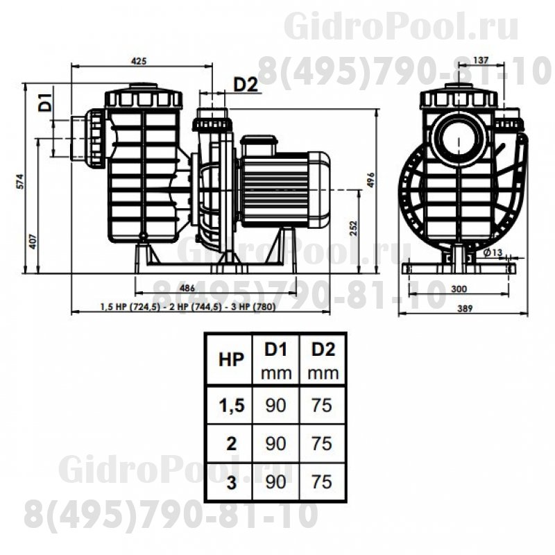 Nozbart PM-017 однофазный с префильтром