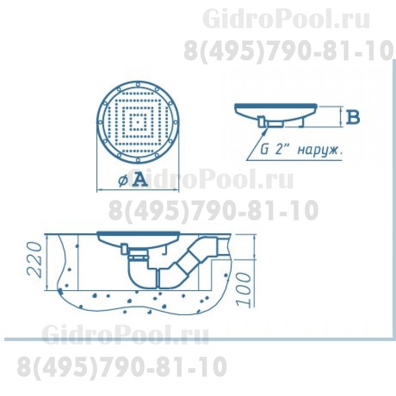 Плато аэромассажное Аква-Техника D=1200 