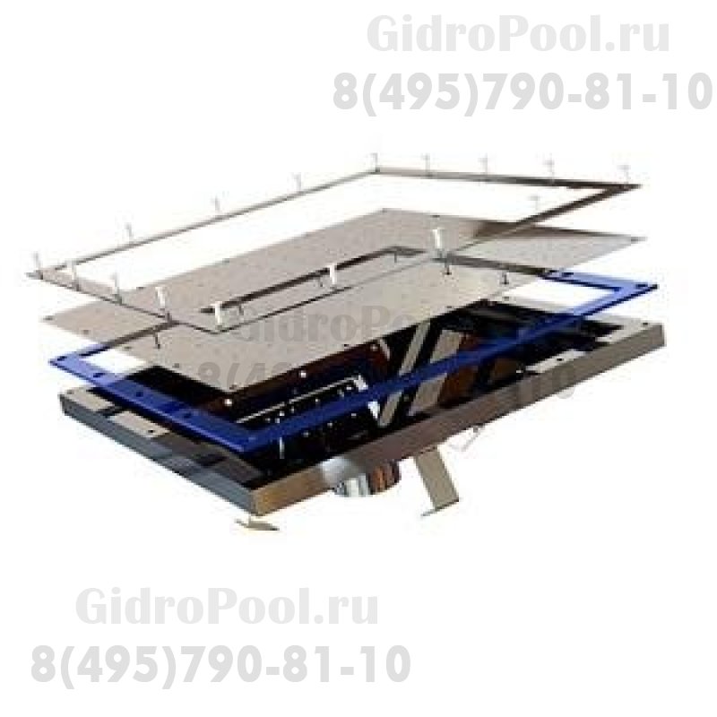 Плато аэромассажное из нерж. стали (универ. квадрат) M.G 400-2