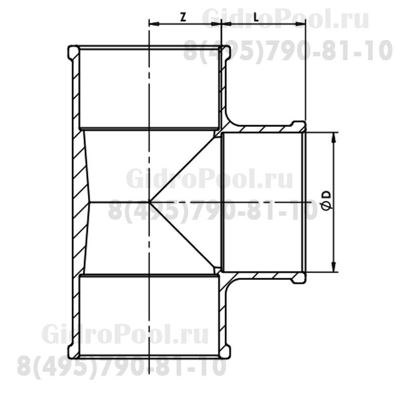 Тройник Nozbart FTE-040  40мм-